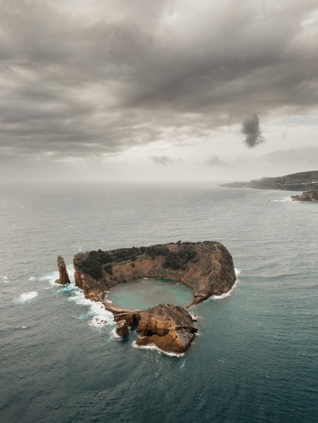 Aerial View Of Islet Of Vila Franca Do Campo Crater Stock Photo PantherMedia Stock