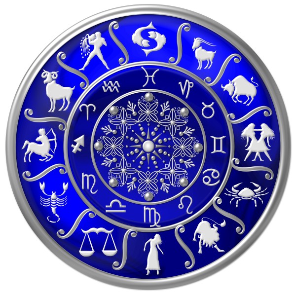 blue horoscope wheel with zodiac symbols - Stock Photo #2358205 ...