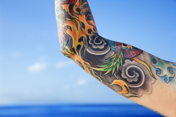 arm of tattooed woman