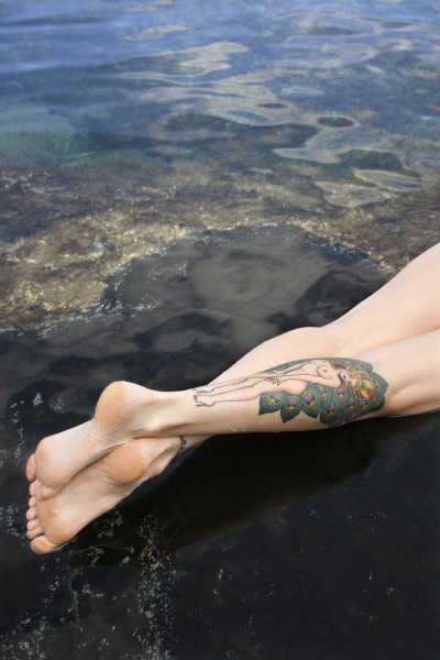 tattooed legs
