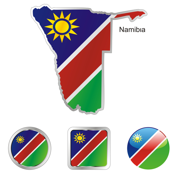 namibia map and internet buttons