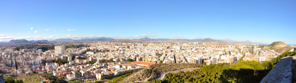 panorama alicante city with clear sky