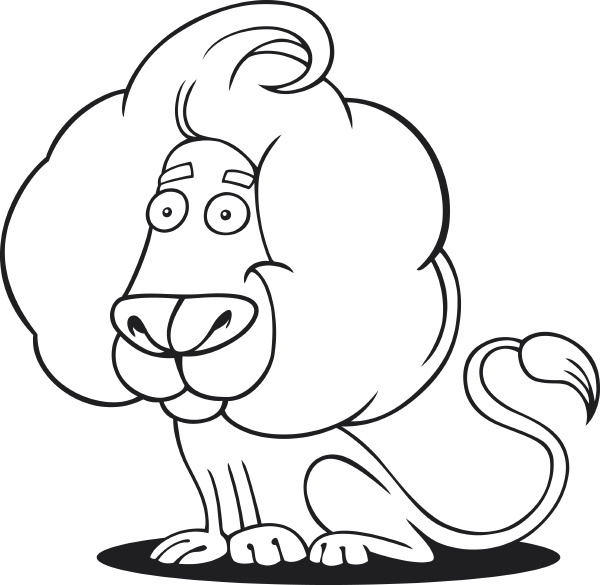 funny lion for coloring book - Royalty free photo #4680012 | PantherMedia  Stock Agency