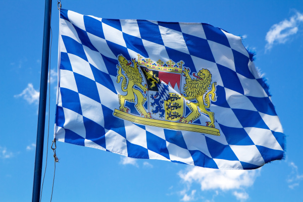 waving bavaria flag - Royalty free image #5126037