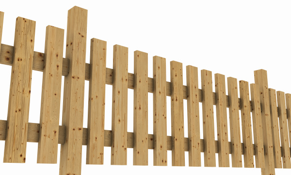 3d wooden fence light