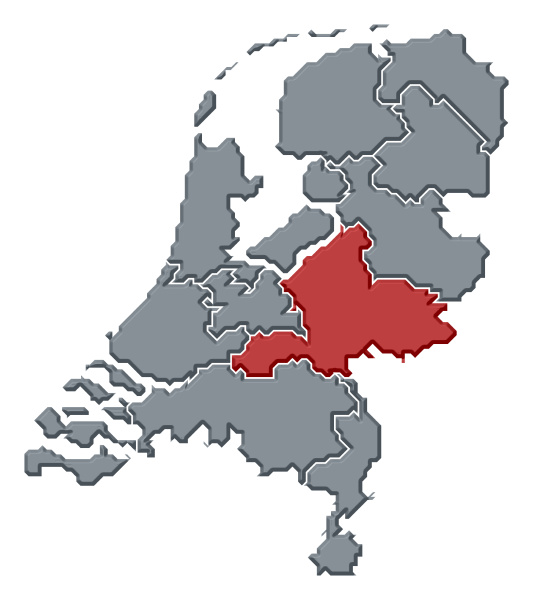 Map of Netherlands Gelderland highlighted - Stock image #5495518 ...