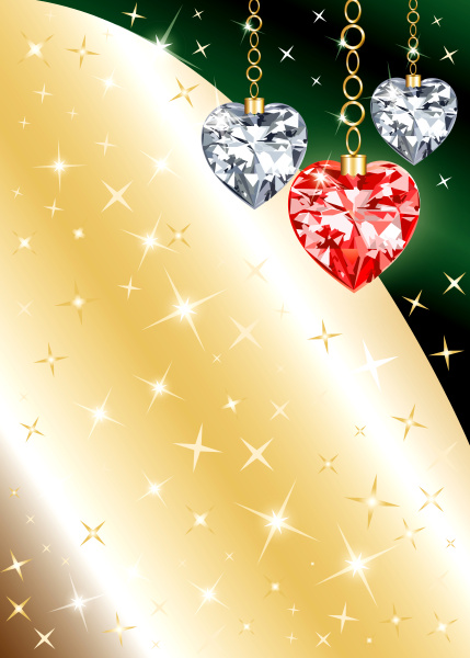 diamond ornament heart background