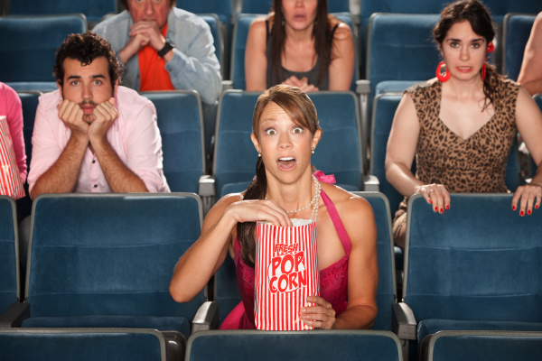 surprised audience in theater