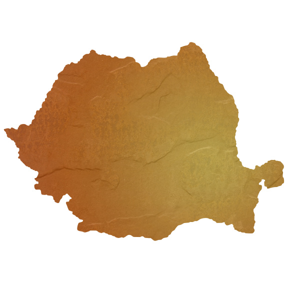 textured map of romania