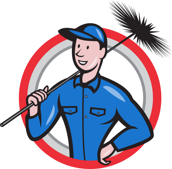 chimney sweeper cleaner worker retro