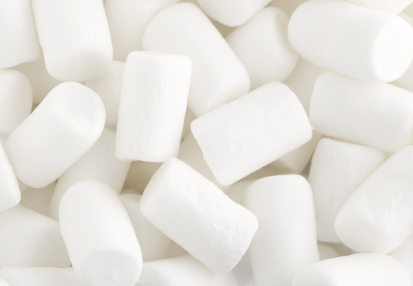 white marshmallows close up