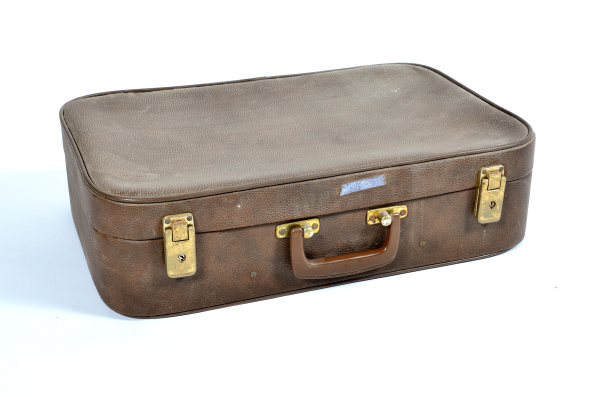 old brown suitcase