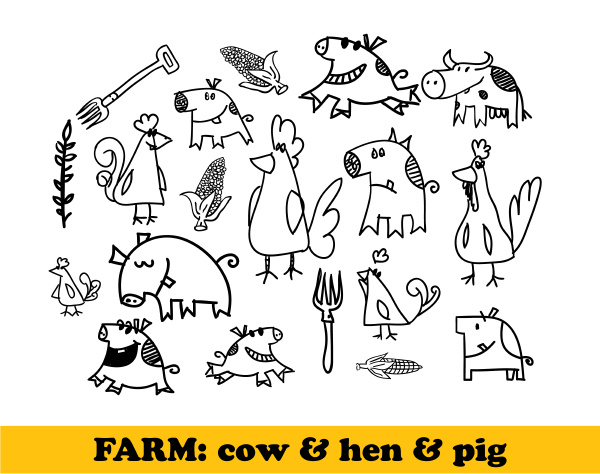 farm set cows