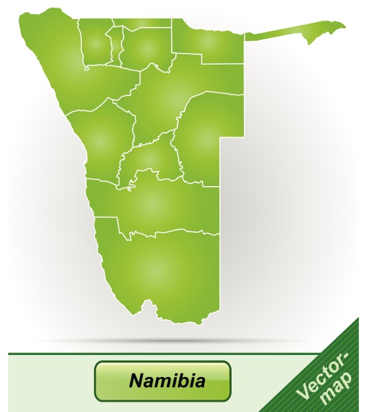 border map of namibia with borders