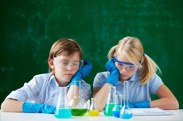 children at chemistry lesson