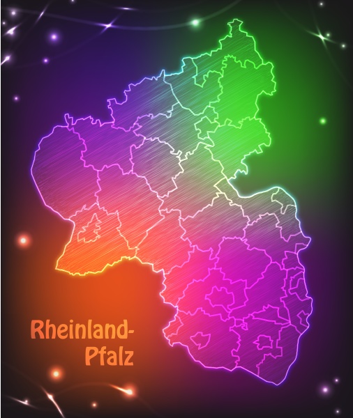 Map Of Rhineland Palatinate With Borders As A Stock Photo 10705919   ~map Of Rhineland Palatinate With Borders 10705919 Detail 