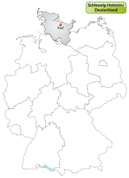 map of schleswig holstein with capitals