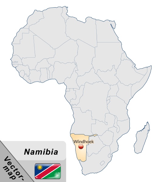 map of namibia with capitals in