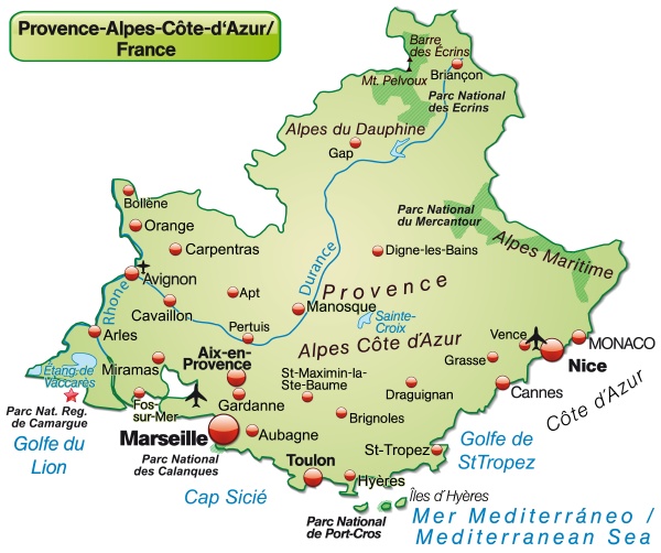 map of provence alpes cote d
