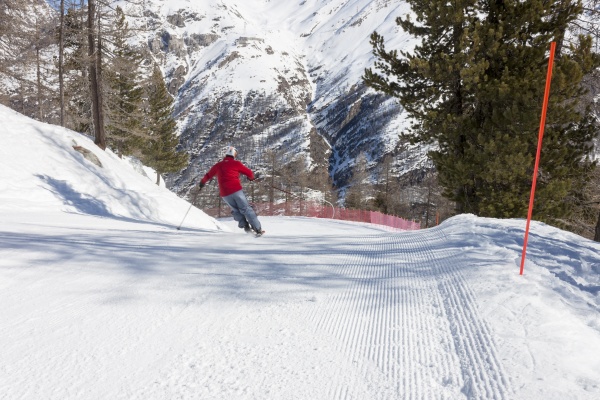 skier on ski slope