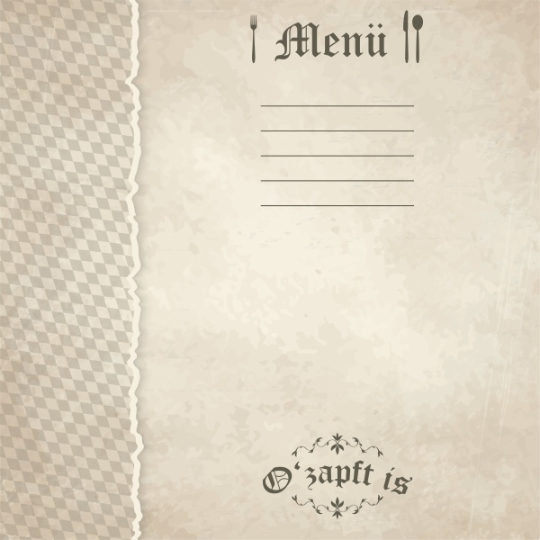 old vintage menu card background with Oktoberfest - Royalty free image ...