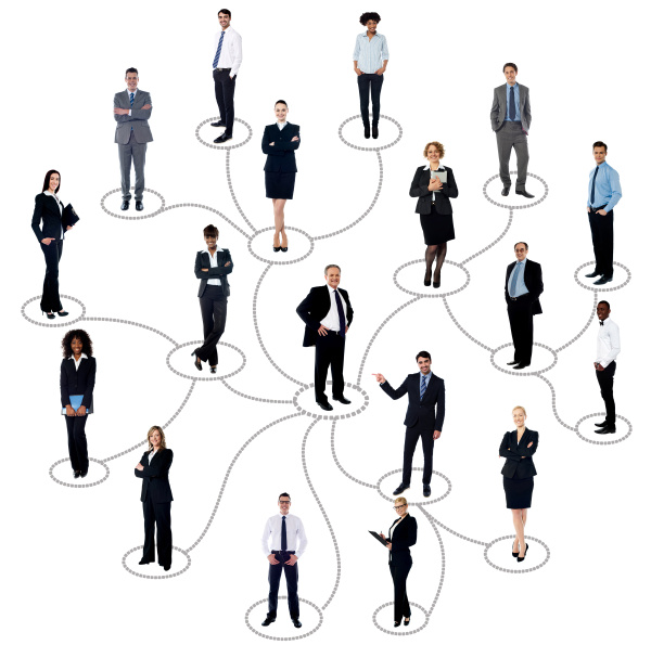 social networking between business people
