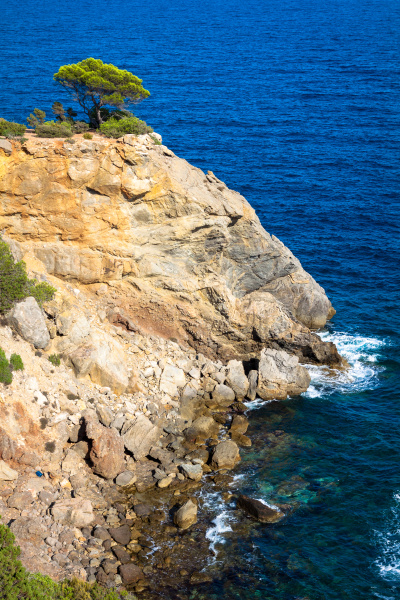 cala nova beach in ibiza island in balearic - Stock image #13195322 ...