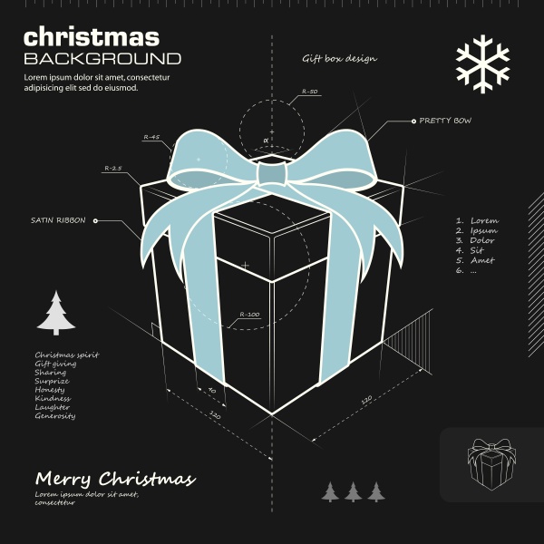 gift box design vector background