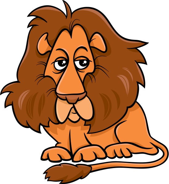lion animal cartoon illustration - Royalty free photo #13434220 |  PantherMedia Stock Agency