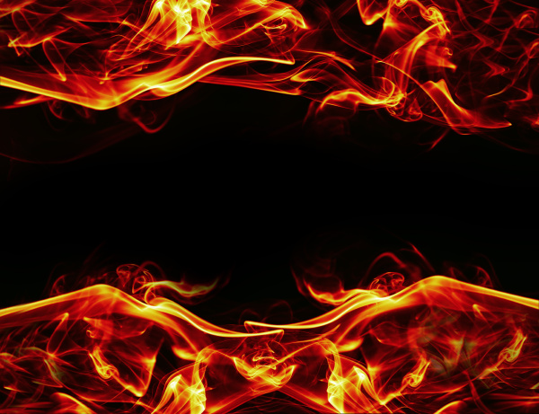 fire frame background on black background - Royalty free photo ...