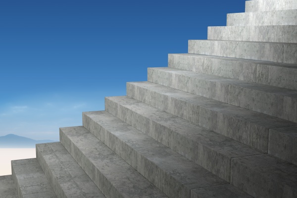 composite image of grey steps