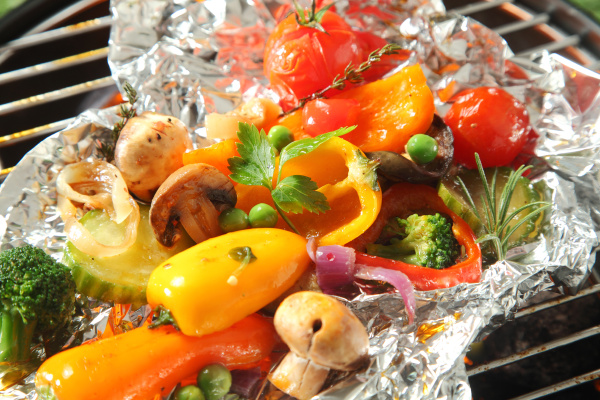 colorful selection of fresh roasted vegetables
