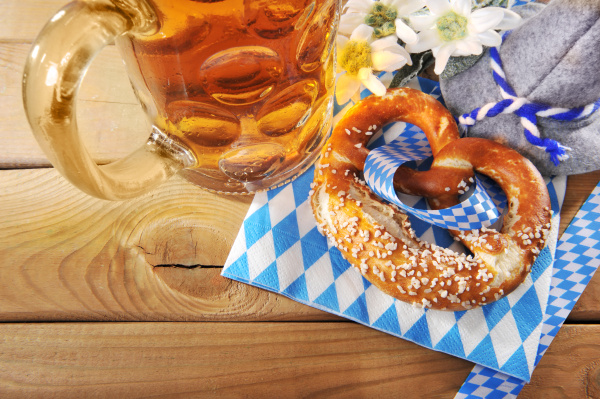 Bavarian Oktoberfest Breze with Beer - Royalty free image #14192973 ...