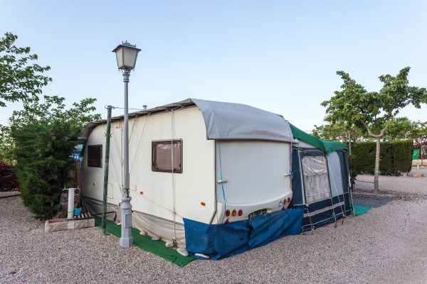 caravan on a camping site