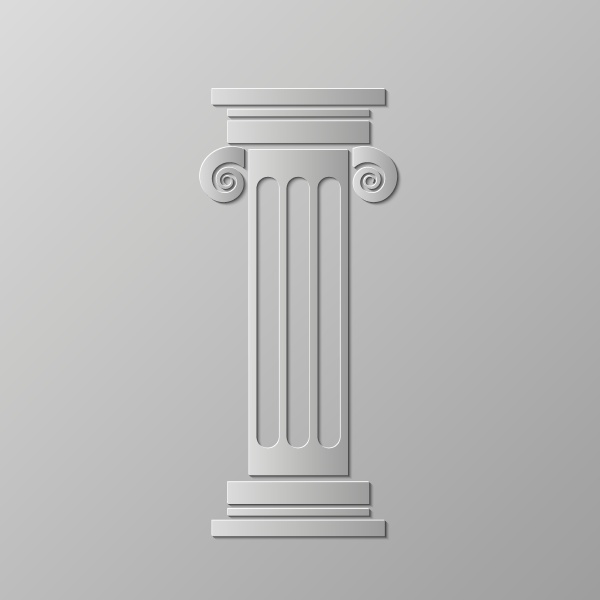 Old Greek Column Isolated on Grey Background - Stock Photo #14356147 |  PantherMedia Stock Agency