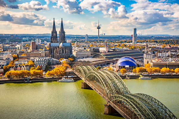 aerial view of cologne