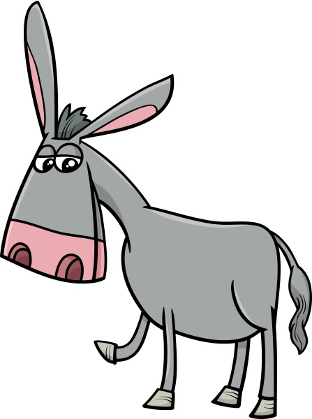 donkey farm animal cartoon - Royalty free image #14693259 ...