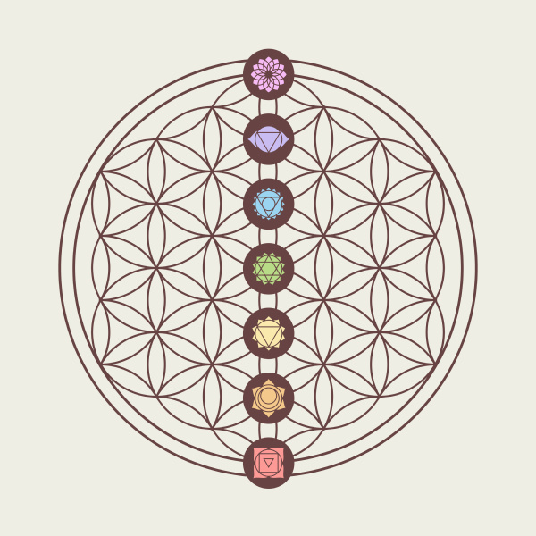 Chakra icons on sacred geometry design - Stock Photo #16005161 ...