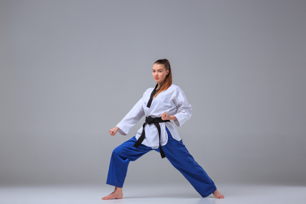 The karate girl with black belt - Royalty free image #16043409