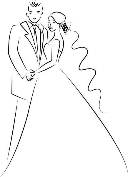 just married couple cartoon vector - Royalty free image #16206813 ...