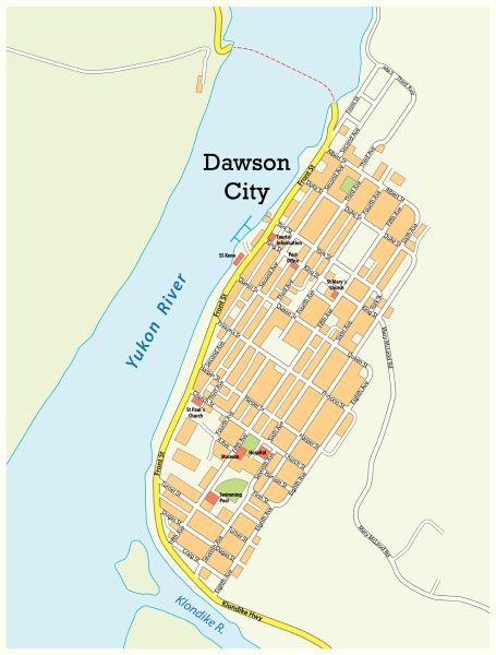 Dawson City Yukon Map City Map Of Dawson City Yukon Territory Canada - Stock Image #16479614 |  Panthermedia Stock Agency