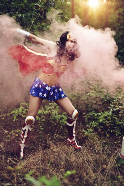woman, wearing, super, hero, costume - 16723568