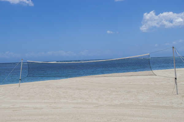 mauritius volleyball net on beach