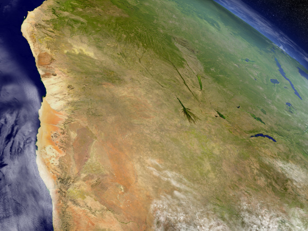 namibia and botswana from space
