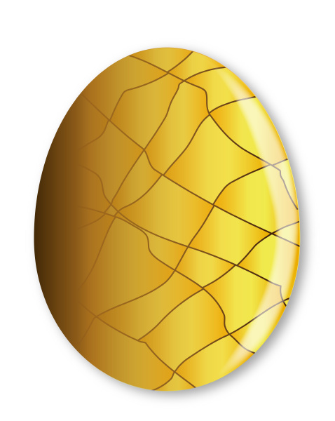 cracked golden egg