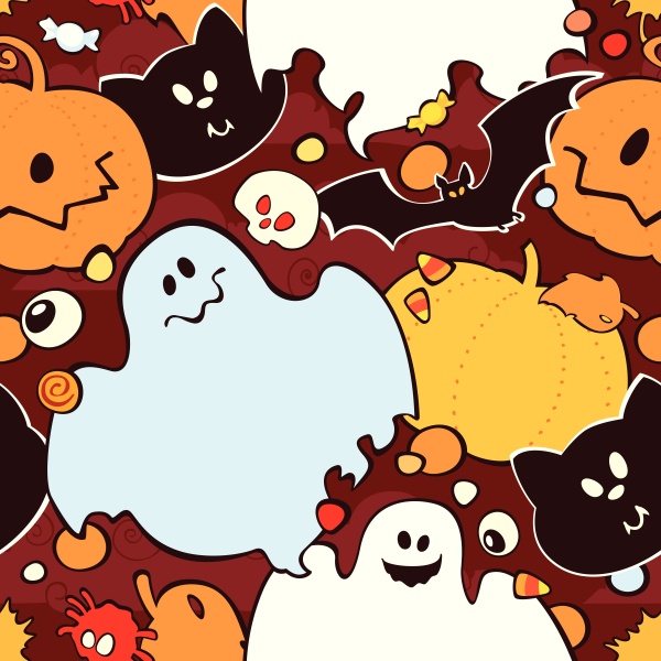 seamless pattern for halloween pumpkin