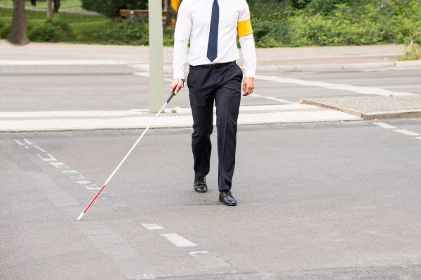 Blind Person Walking On Street - Stock image #18113998 | PantherMedia ...