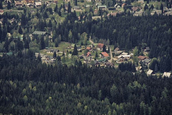 aerial view of harrachov czech repiblic