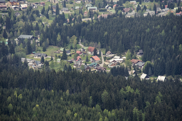 aerial view of harrachov czech repiblic