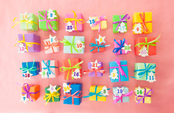 many colorful gifts